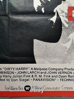 DIRTY HARRY (1971, RR1974) original UK quad movie poster Clint Eastwood