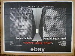 DON'T LOOK NOW 1973 X Cert. UK QUAD ORIGINAL MOVIE FILM POSTER Julie Christie