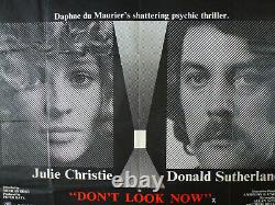 DON'T LOOK NOW 1973 X Cert. UK QUAD ORIGINAL MOVIE FILM POSTER Julie Christie