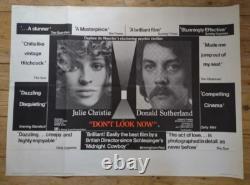 DON'T LOOK NOW Original UK Quad Film Poster 40 x 30 Cert X Horror Movie