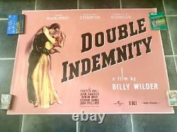 DOUBLE INDEMNITY British Quad DS Movie Poster BARBARA STANWYCK FRED MACMURRAY