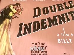 DOUBLE INDEMNITY British Quad DS Movie Poster BARBARA STANWYCK FRED MACMURRAY
