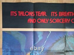 DRAGONSLAYER (1981) original UK 40 x 60 (double quad) movie poster Disney
