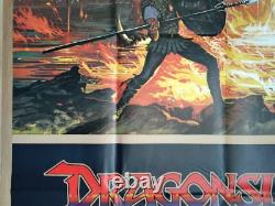 DRAGONSLAYER (1981) original UK 40 x 60 (double quad) movie poster Disney