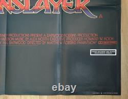 DRAGONSLAYER (1981) original UK 40 x 60 (double quad) movie poster Disney