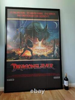 DRAGONSLAYER (1981) original UK 40 x 60 (double quad) movie poster Disney