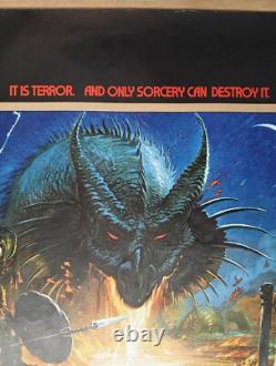 DRAGONSLAYER (1981) rare ROLLED original UK quad movie poster Bysouth art