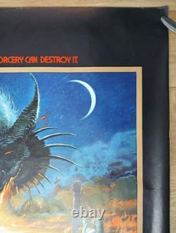 DRAGONSLAYER (1981) rare ROLLED original UK quad movie poster Bysouth art