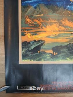 DRAGONSLAYER (1981) rare ROLLED original UK quad movie poster Bysouth art