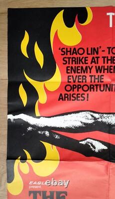 DRAGON'S TEETH Shao Lin zi di (1974) rare original UK quad movie poster KUNG FU