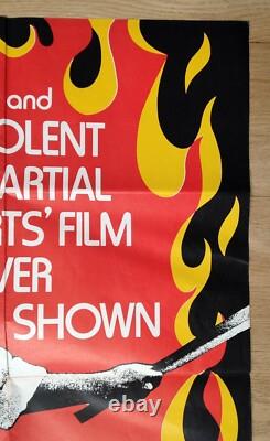 DRAGON'S TEETH Shao Lin zi di (1974) rare original UK quad movie poster KUNG FU