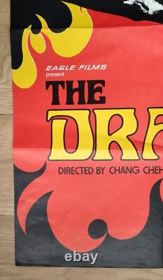 DRAGON'S TEETH Shao Lin zi di (1974) rare original UK quad movie poster KUNG FU