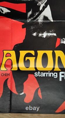 DRAGON'S TEETH Shao Lin zi di (1974) rare original UK quad movie poster KUNG FU