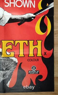DRAGON'S TEETH Shao Lin zi di (1974) rare original UK quad movie poster KUNG FU