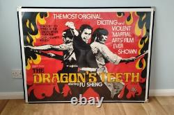 DRAGON'S TEETH Shao Lin zi di (1974) rare original UK quad movie poster KUNG FU DRAGON'S TEETH Shao Lin zi di (1974) rare original UK quad movie poster KUNG FU