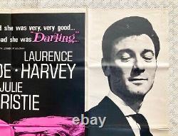 Darling Original 1965 Quad Poster Dirk Bogarde Laurence Harvey Julie Christie
