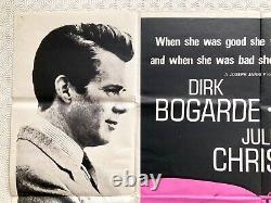 Darling Original 1965 Quad Poster Dirk Bogarde Laurence Harvey Julie Christie