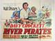 Davy Crockett And The River Pirates 1956 Original Uk Quad Movie Cinema Poster