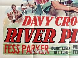 Davy Crockett and the River Pirates 1956 Original UK Quad Movie Cinema Poster
