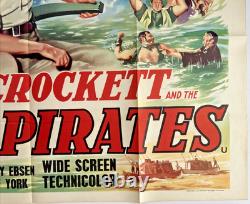 Davy Crockett and the River Pirates 1956 Original UK Quad Movie Cinema Poster