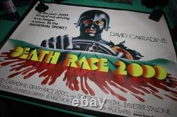 Death Race 2000 Original 1975 Quad Poster Carradine Stallone Chantrell Art