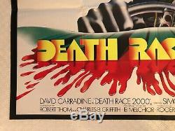 Death Race 2000 Original Movie Quad Poster 1975 Stallone Carradine Chantrell Art