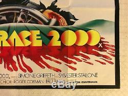 Death Race 2000 Original Movie Quad Poster 1975 Stallone Carradine Chantrell Art