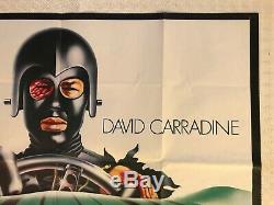 Death Race 2000 Original Movie Quad Poster 1975 Stallone Carradine Chantrell Art