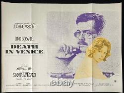 Death in Venice Original Quad Movie Poster Dirk Bogarde Visconti 1971