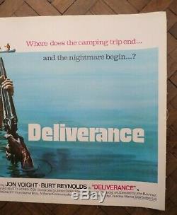 Deliverance (1972) UK Quad Cinema Poster Linen-Backed Film Poster of the 70's