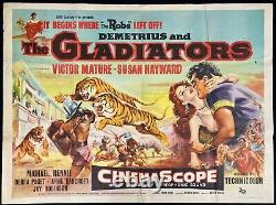 Demetrius and the Gladiators Original Quad Movie Poster Victor Mature Pulford 54