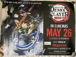 Demon Slayer Mugen Train (2021) Original UK Cinema Quad Double Sided Film Poster