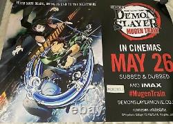 Demon Slayer Mugen Train (2021) Original UK Cinema Quad Double Sided Film Poster