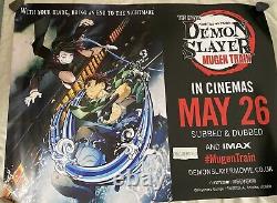 Demon Slayer Mugen Train (2021) Original UK Cinema Quad Double Sided Film Poster