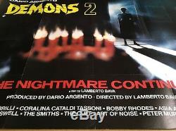 Demons 2 Original British Quad Cinema Movie Poster Dario Argento