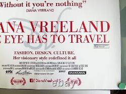Diana Vreeland The Eye Has to Travel (2011) Original UK Movie Poster RARE