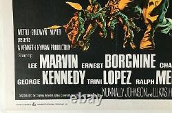 Dirty Dozen Original Quad Movie Poster LINEN BACKED 1967 Lee Marvin Exc Cond