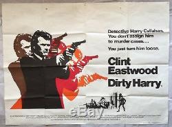 Dirty Harry, Original 1971 British Quad Movie Film Poster, Clint Eastwood