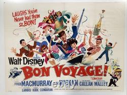 Disney's Bon Voyage! 1962 Original UK Quad Movie Poster 40x30 inches