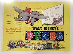 Disney's Dumbo Re-Release 1949 Original UK Quad Movie Poster 40x30 inches