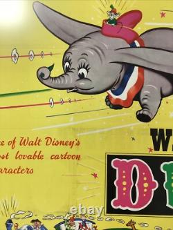 Disney's Dumbo Re-Release 1949 Original UK Quad Movie Poster 40x30 inches