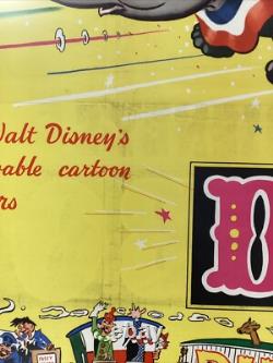 Disney's Dumbo Re-Release 1949 Original UK Quad Movie Poster 40x30 inches
