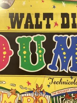 Disney's Dumbo Re-Release 1949 Original UK Quad Movie Poster 40x30 inches