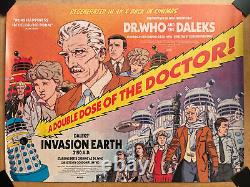 Doctor Who And The Daleks & invasion Earth -Original UK Cinema Quad Poster 2022