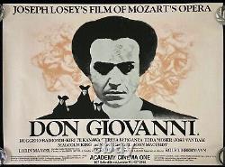 Don Giovanni Original Quad Movie Poster Losey Mozart Academy Cinema One 1979
