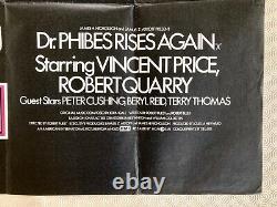 Dr. Phibes Rises Again Original 1972 Movie Quad Poster Vincent Price Cushing