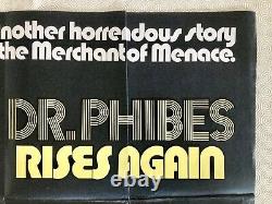 Dr. Phibes Rises Again Original 1972 Movie Quad Poster Vincent Price Cushing