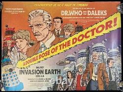 Dr Who and the Daleks / Invasion Earth ORIGINAL Quad Movie Film Poster 2022 RR
