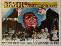 Dracula has risen from the Grave original release British Quad movie poster