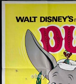 Dumbo ORIGINAL Quad Movie Cinema Poster Walt Disney Early RR